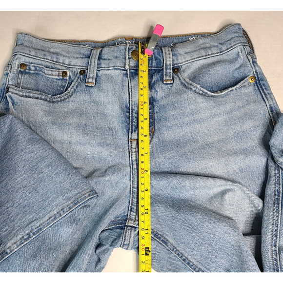 J CREW 90's Classic Straight Leg Jeans 26 High Rise Blue Light Wash 28 Inseam - Picture 10 of 11